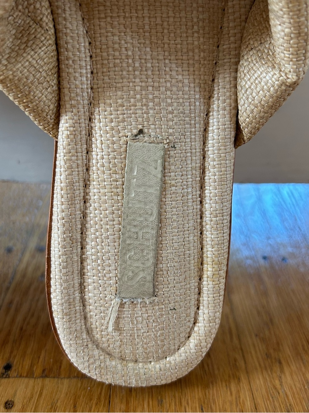 Cream Raffia Slide Sandals - Picture 2 of 4